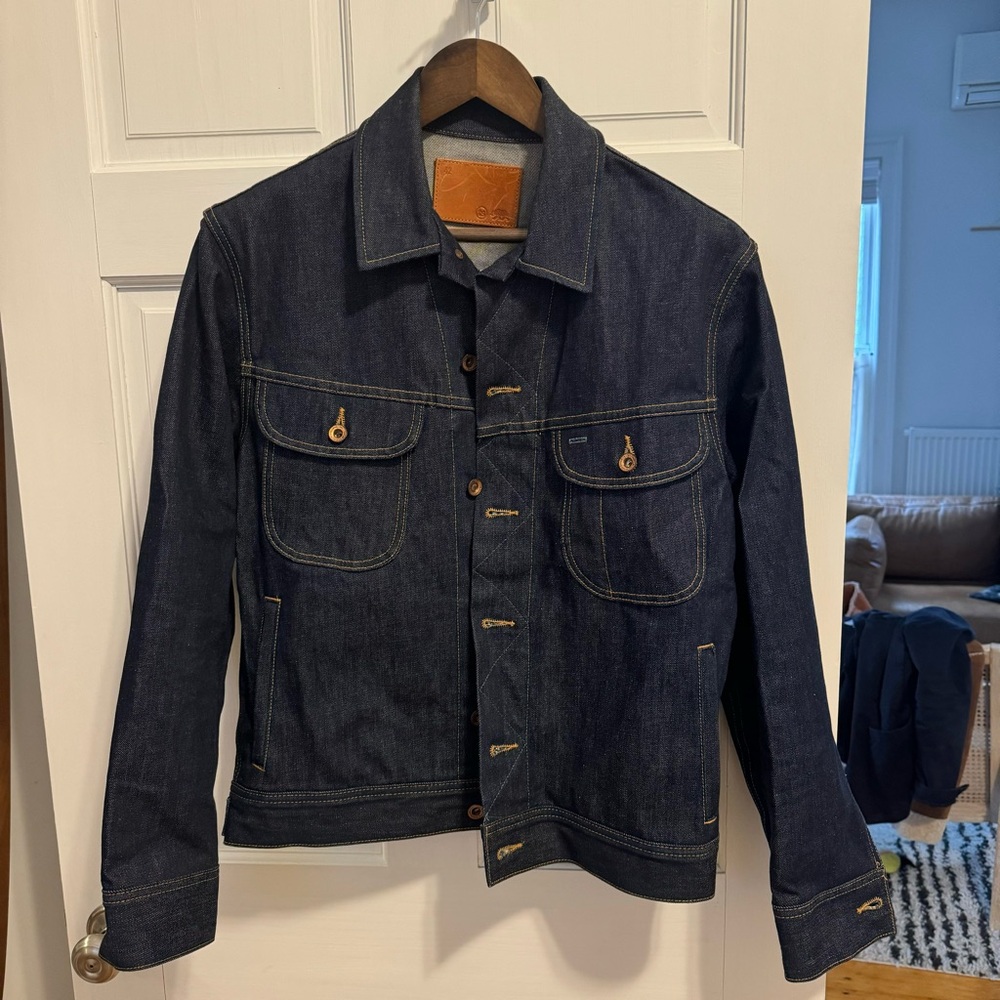 Taylor Stitch Long Haul rinsed organic Selvedge denim jacket